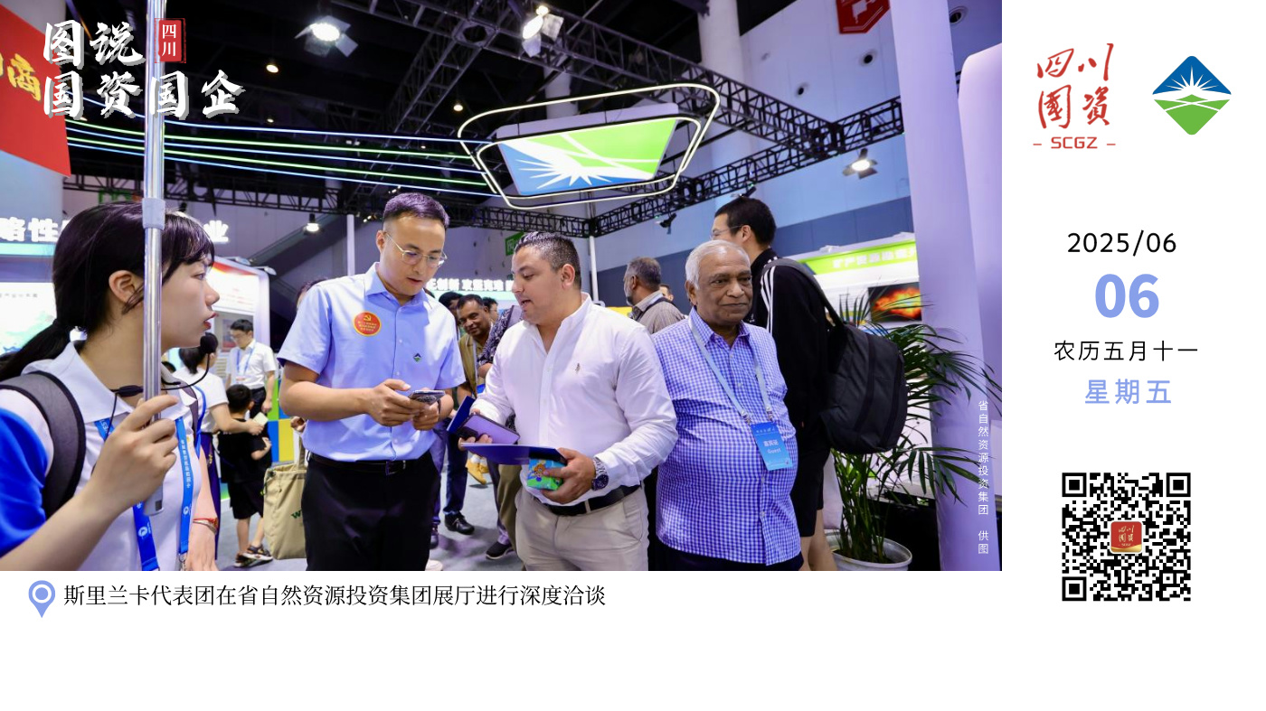 西博会期间，斯里兰卡代表团在省自然资源投资集团展厅进行深度洽谈。集团工作人员耐心介绍集团主责主业，从资源开发到生态修复，从绿色矿山到矿业投资，专业展示吸引外宾目光，为拓展国际市场、深化跨国合作搭建桥梁，尽显集团实力与开放风姿。
