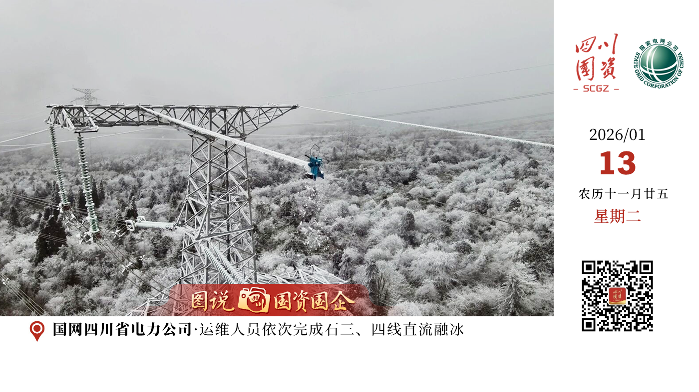 受寒潮影响，泥巴山迎来了2026年第一场雪，石雅三、四线泥巴山段导线覆冰厚度超过设计值，且持续增厚。石棉、雅安变电站共8名运维人员密切配合，依次完成石三、四线直流融冰，线路恢复正常运行。
