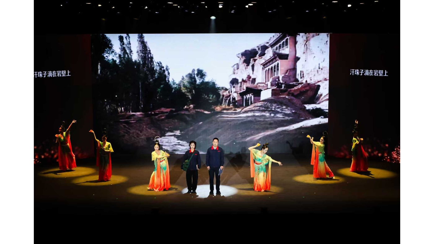 中铁科研院《穿越历史的对话》：采用数字AI的方式，让敦煌飞天与现代考古工作者跨时空对话，围绕文物保护、文化传承等内容，对话演绎讲述文物科研工作者对文化遗产的敬畏与守护，呈现一个在时空对话中传承文化根脉的守护故事，展现国资国企在传承中华文明、坚守文化根脉中的责任与情怀。