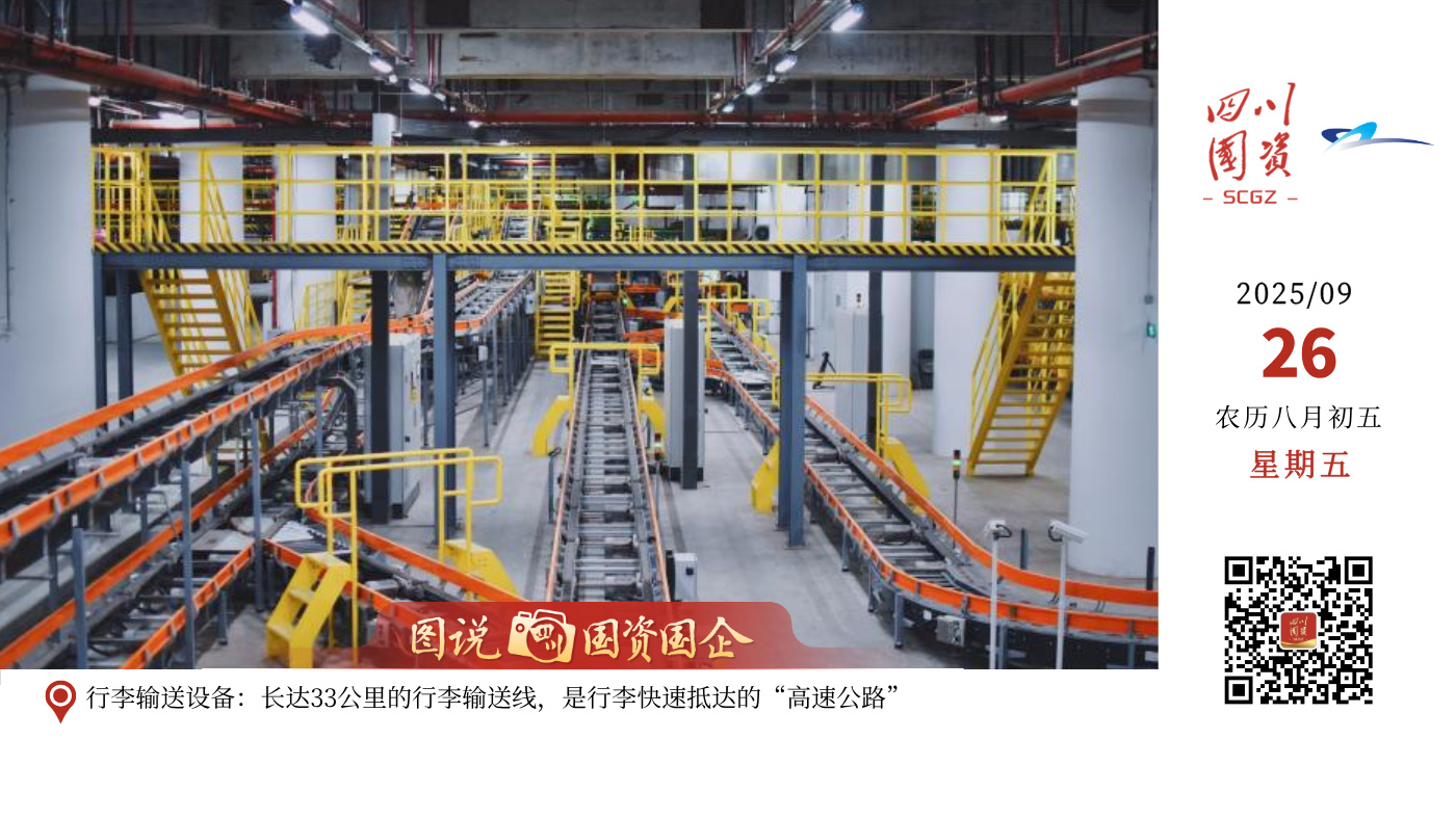 在天府机场，藏着一个出行“神助攻”——智慧行李系统，其输送设备总长达33公里，采用全球领先的RFID追踪技术，让每件行李的运输过程清晰“可见”。系统中的高速托盘小车，以最高7米/秒的速度稳定运行，确保行李与航班时刻精准衔接。不仅如此，系统还自带“2000+件”早到行李存储能力，充分满足早到旅客和过夜旅客提前托运行李的需求，助广大旅客实现“甩手出行，轻松启程”！
